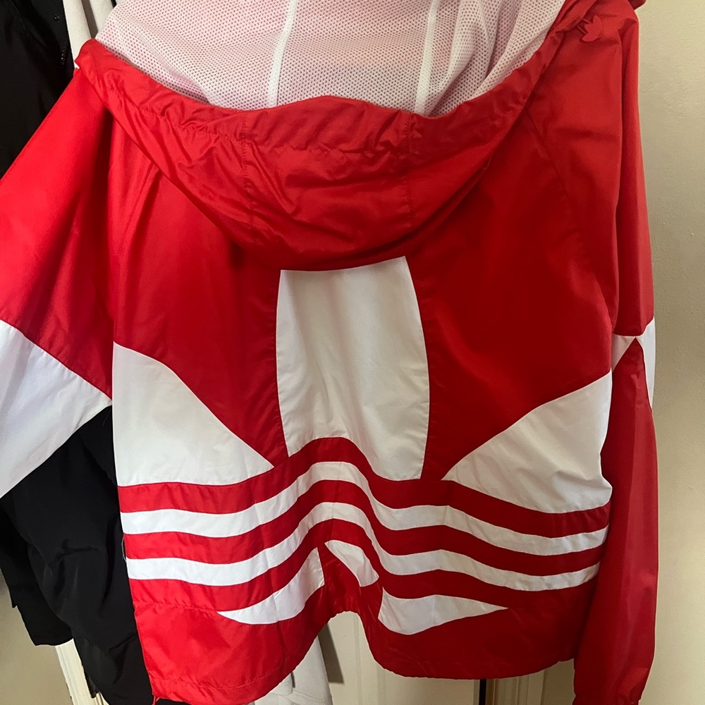 Adidas Big Logo Unisex Nylon Woven Zip Up Jacket